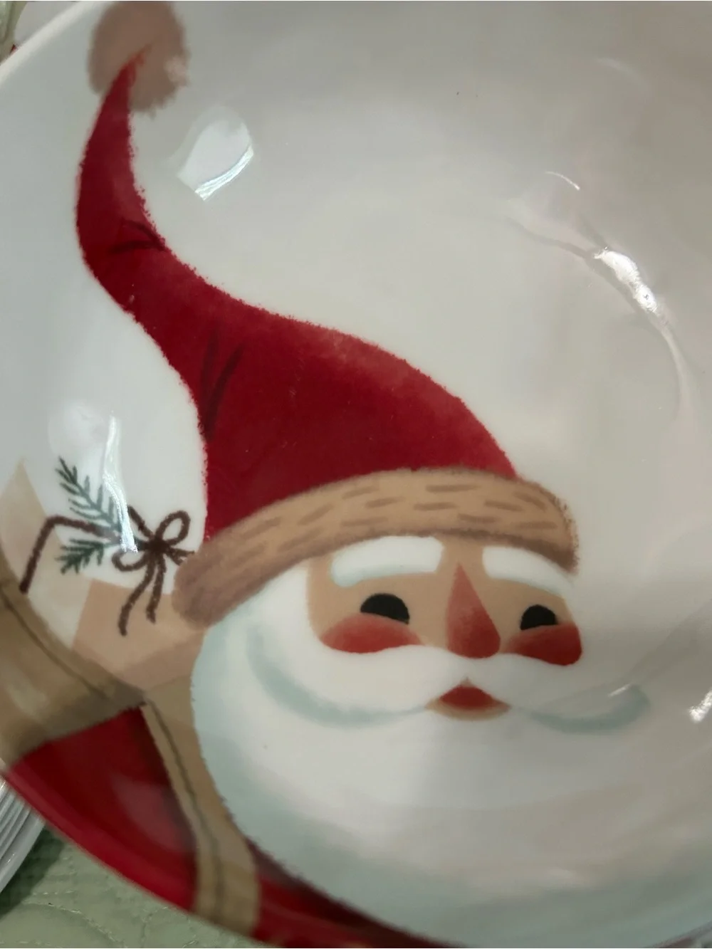 WONDERSHOP Melamine 8 Pc. Red Santa Dinner Set- Plates, Bowls & Glasses. SO CUTE